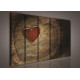 Srdce na dřevě 180 S9 - pětidílný